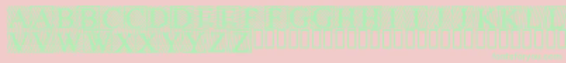 Lowengravedcapsdark-Schriftart – Grüne Schriften auf rosa Hintergrund