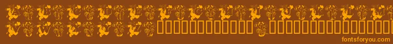 Czcionka ElefunKg – pomarańczowe czcionki na brązowym tle
