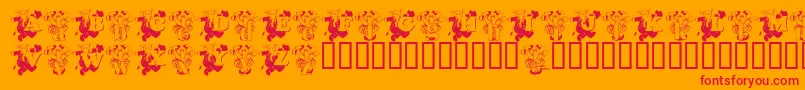ElefunKg Font – Red Fonts on Orange Background