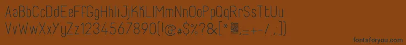 Шрифт FabioloLight – чёрные шрифты на коричневом фоне