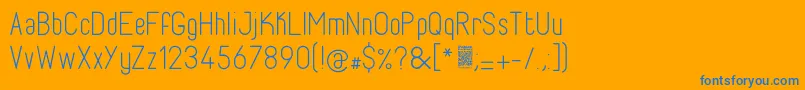 FabioloLight Font – Blue Fonts on Orange Background
