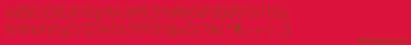 FabioloLight Font – Brown Fonts on Red Background