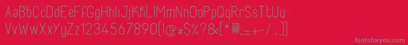 FabioloLight Font – Gray Fonts on Red Background