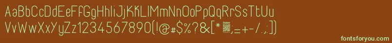 Czcionka FabioloLight – zielone czcionki na brązowym tle