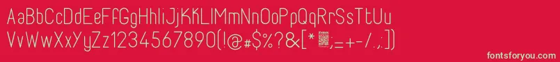 FabioloLight Font – Green Fonts on Red Background
