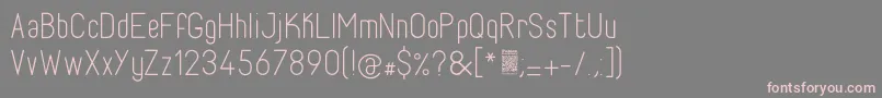 フォントFabioloLight – 灰色の背景にピンクのフォント