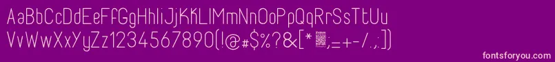FabioloLight Font – Pink Fonts on Purple Background