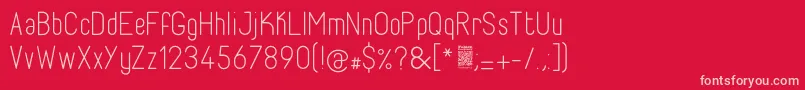 FabioloLight Font – Pink Fonts on Red Background