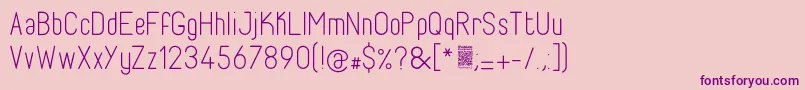 FabioloLight Font – Purple Fonts on Pink Background