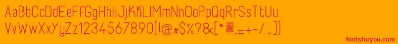 FabioloLight Font – Red Fonts on Orange Background
