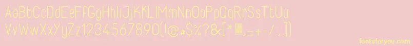 FabioloLight Font – Yellow Fonts on Pink Background