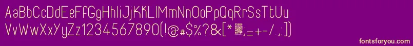 FabioloLight Font – Yellow Fonts on Purple Background