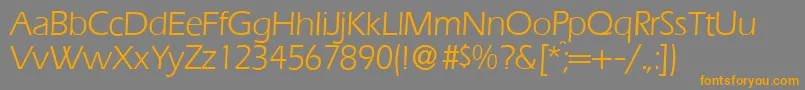E820SansRegular Font – Orange Fonts on Gray Background