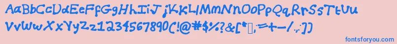 BlueberryMilk Font – Blue Fonts on Pink Background