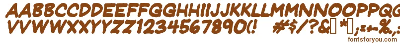 Шрифт Jeffreyprintbolditalic – коричневые шрифты на белом фоне