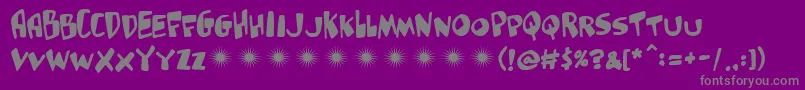 Gluttonman Font – Gray Fonts on Purple Background