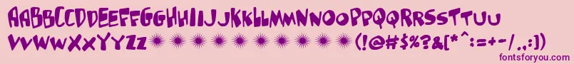 Gluttonman Font – Purple Fonts on Pink Background