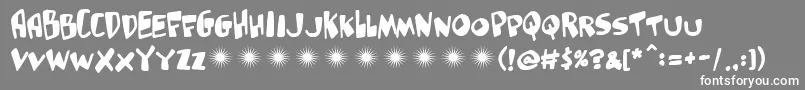 Gluttonman Font – White Fonts on Gray Background