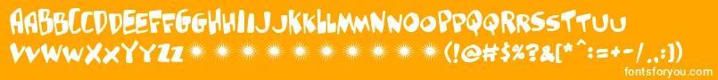 Gluttonman Font – White Fonts on Orange Background