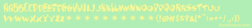 Gluttonman Font – Yellow Fonts on Green Background