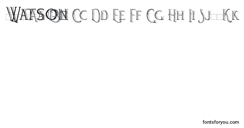 Schriftart Watson – Alphabet, Zahlen, spezielle Symbole