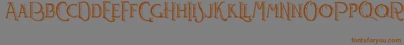 Czcionka Watson – brązowe czcionki na szarym tle
