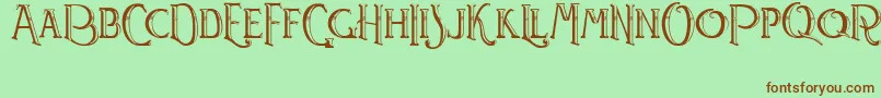 Watson Font – Brown Fonts on Green Background