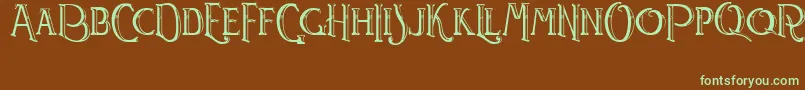 Watson Font – Green Fonts on Brown Background