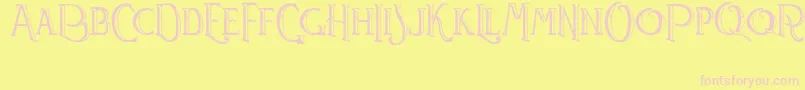 Watson Font – Pink Fonts on Yellow Background