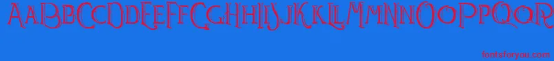 Watson Font – Red Fonts on Blue Background