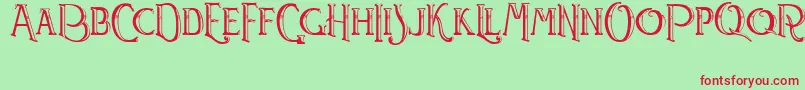 Watson Font – Red Fonts on Green Background