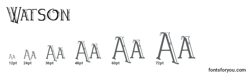 Watson Font Sizes