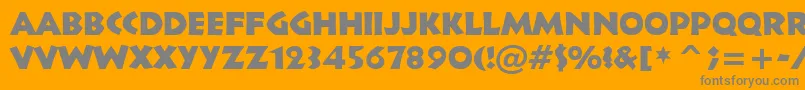 Infr011n Font – Gray Fonts on Orange Background