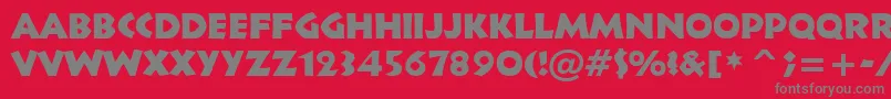 Infr011n-Schriftart – Graue Schriften auf rotem Hintergrund