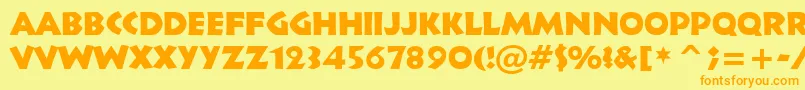 Infr011n Font – Orange Fonts on Yellow Background