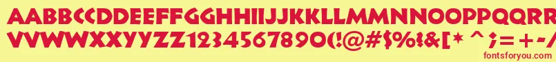 Infr011n Font – Red Fonts on Yellow Background