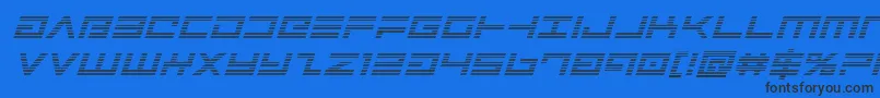 Шрифт Avengergradital – чёрные шрифты на синем фоне