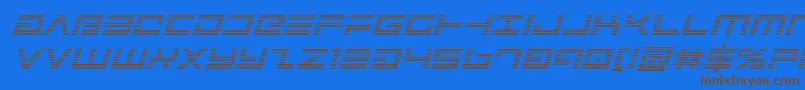 Avengergradital Font – Brown Fonts on Blue Background