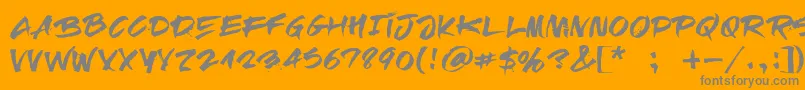 フォントRelapseRegular – オレンジの背景に灰色の文字