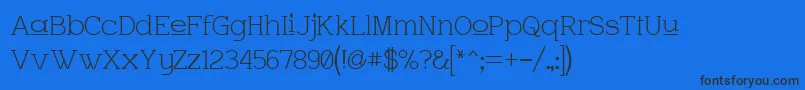 Charupp Font – Black Fonts on Blue Background