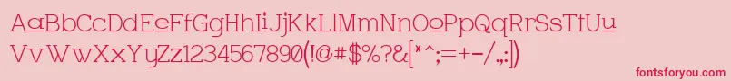 Charupp Font – Red Fonts on Pink Background