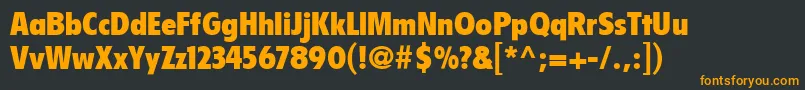 FlyerLtBlackCondensed Font – Orange Fonts on Black Background