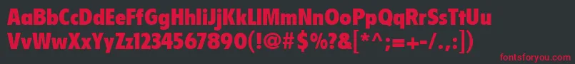 FlyerLtBlackCondensed Font – Red Fonts on Black Background