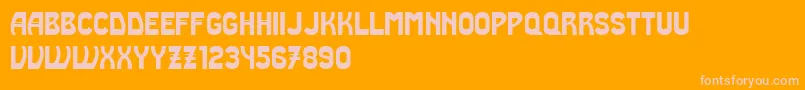 Truth Font – Pink Fonts on Orange Background