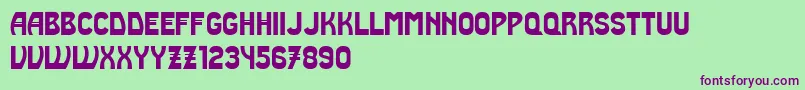 Truth Font – Purple Fonts on Green Background