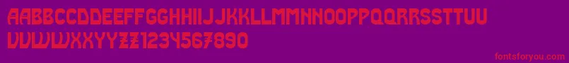 Truth-Schriftart – Rote Schriften auf violettem Hintergrund