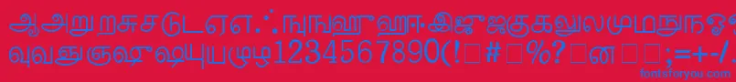PalladamMedium Font – Blue Fonts on Red Background