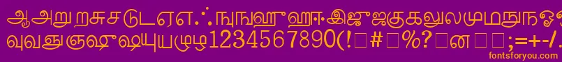 PalladamMedium Font – Orange Fonts on Purple Background