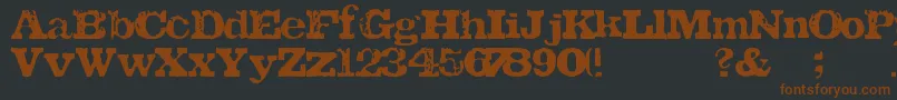 TatuFont Font – Brown Fonts on Black Background