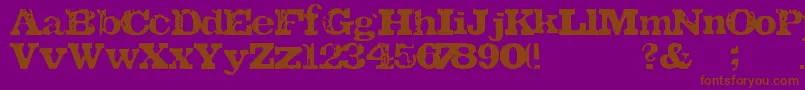 TatuFont Font – Brown Fonts on Purple Background